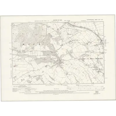 1922 Map of Staffordshire XXIII.NW, 1925 Print