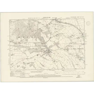 1922 Map of Staffordshire XXIII.NW, 1937 Print