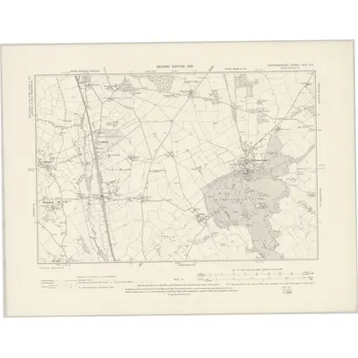 1899 Map of Staffordshire XXIII.SE, 1901 Print