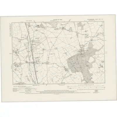 1922 Map of Staffordshire XXIII.SE, 1925 Print