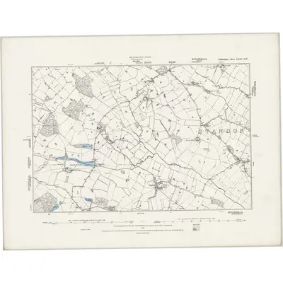1879 Map of Staffordshire XXIII.SW, 1889 Print