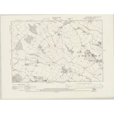 1922 Map of Staffordshire XXIII.SW, 1925 Print