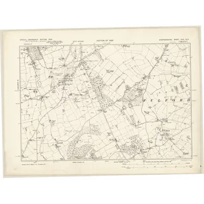 1938 Map of Staffordshire XXIV.NE, 1939 Print