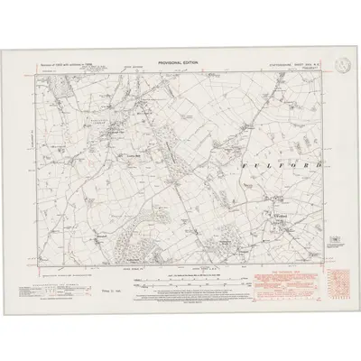 1938 Map of Staffordshire XXIV.NE, 1947 Print