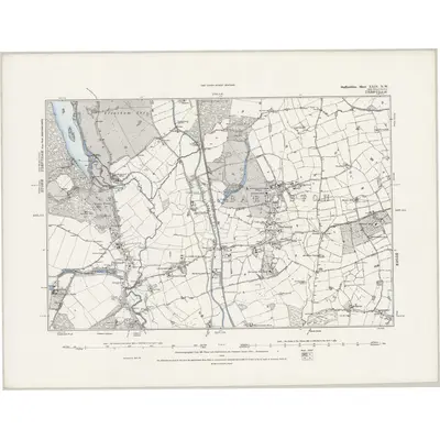 1877 Map of Staffordshire XXIV.NW, 1889 Print