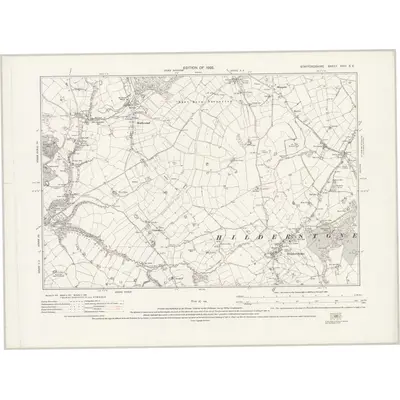 1922 Map of Staffordshire XXIV.SE, 1925 Print
