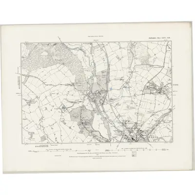 1879 Map of Staffordshire XXIV.SW, 1889 Print