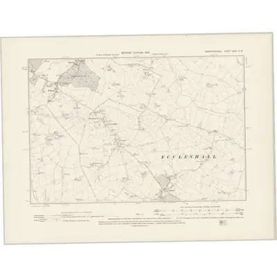 1900 Map of Staffordshire XXIX.NW, 1901 Print