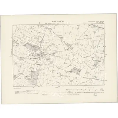 1900 Map of Staffordshire XXIX.SE, 1901 Print
