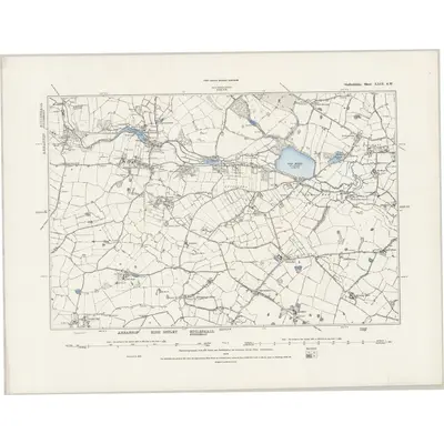 1879 Map of Staffordshire XXIX.SW, 1889 Print