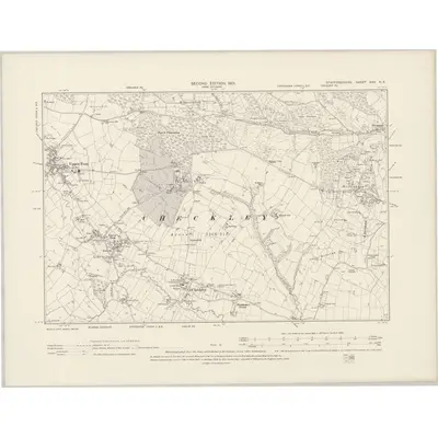 1899 Map of Staffordshire XXV.NE, 1901 Print