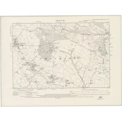 1922 Map of Staffordshire XXV.NE, 1925 Print