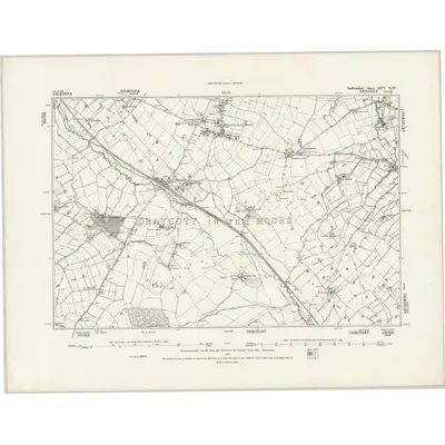 1879 Map of Staffordshire XXV.NW, 1888 Print