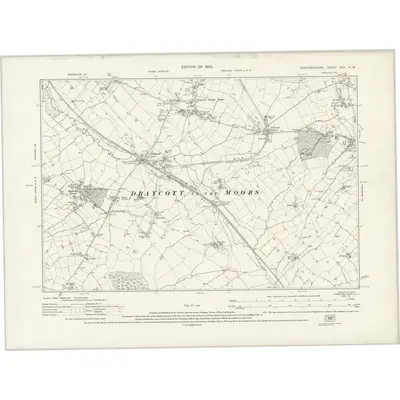 1922 Map of Staffordshire XXV.NW, 1925 Print