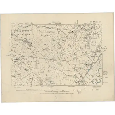 1880 Map of Staffordshire XXVI.NW, 1886 Print