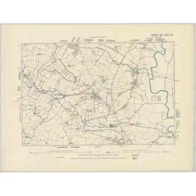 1880 Map of Staffordshire XXVI.SW, 1887 Print