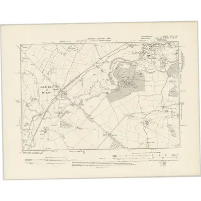 1900 Map of Staffordshire XXVII.NE, 1903 Print