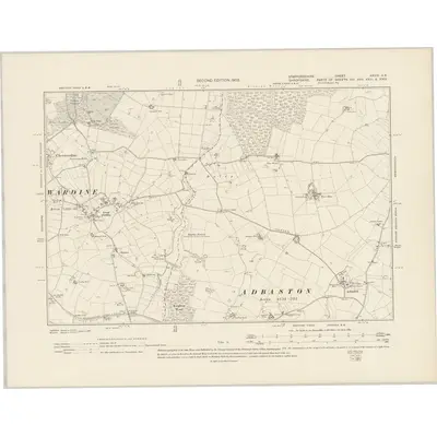 1900 Map of Staffordshire XXVIII.SE, 1903 Print