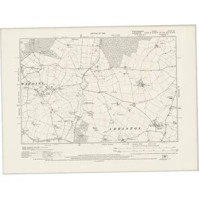 1922 Map of Staffordshire XXVIII.SE, 1925 Print
