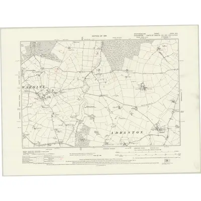 1922 Map of Staffordshire XXVIII.SE, 1931 Print