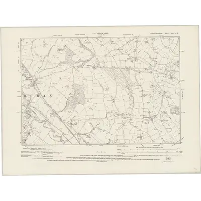 1922 Map of Staffordshire XXX.NE, 1925 Print