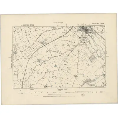 1879 Map of Staffordshire XXX.NW, 1887 Print
