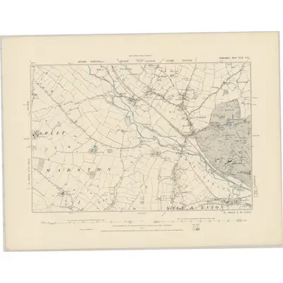 1879 Map of Staffordshire XXX.SE, 1887 Print