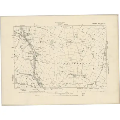 1879 Map of Staffordshire XXX.SW, 1887 Print