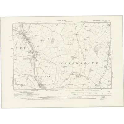 1922 Map of Staffordshire XXX.SW, 1925 Print