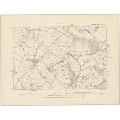1879 Map of Staffordshire XXXI.NW, 1887 Print