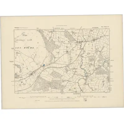 1881 Map of Staffordshire XXXI.SE, 1884 Print