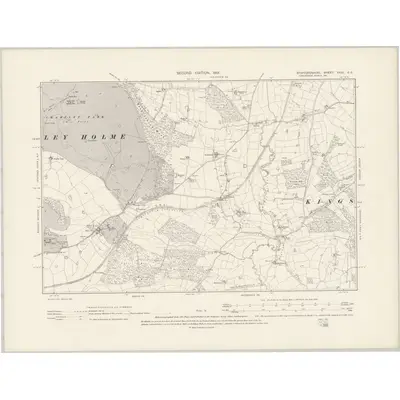 1900 Map of Staffordshire XXXI.SE, 1901 Print