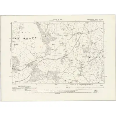 1922 Map of Staffordshire XXXI.SE, 1925 Print