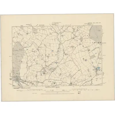 1880 Map of Staffordshire XXXI.SW, 1887 Print