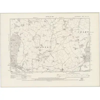 1922 Map of Staffordshire XXXI.SW, 1925 Print