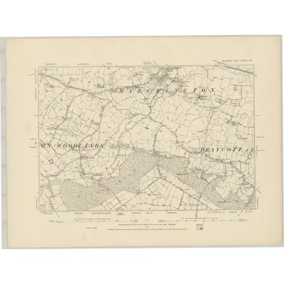 1881 Map of Staffordshire XXXII.SE, 1886 Print