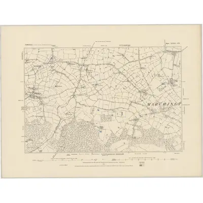 1881 Map of Staffordshire XXXII.SW, 1884 Print