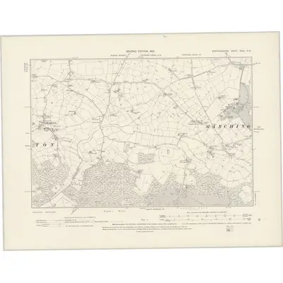 1899 Map of Staffordshire XXXII.SW, 1901 Print