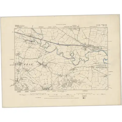 1880 Map of Staffordshire XXXIII.SW, 1885 Print