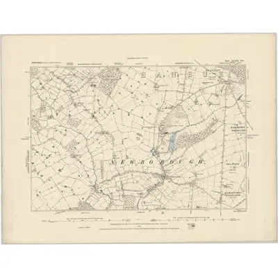 1881 Map of Staffordshire XXXIX.NE, 1885 Print
