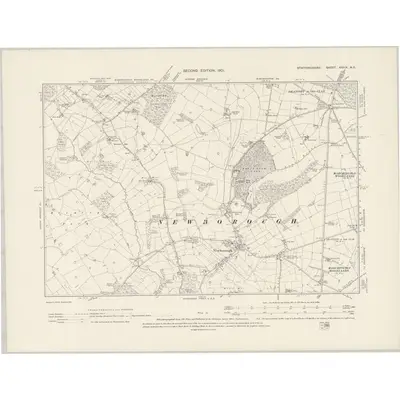 1900 Map of Staffordshire XXXIX.NE, 1901 Print