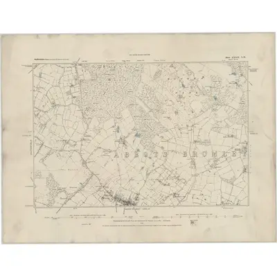 1881 Map of Staffordshire XXXIX.NW, 1884 Print