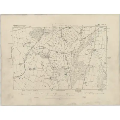 1881 Map of Staffordshire XXXIX.SE, 1884 Print