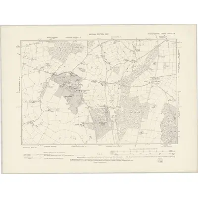 1900 Map of Staffordshire XXXIX.SE, 1901 Print