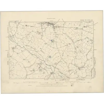 1881 Map of Staffordshire XXXIX.SW, 1886 Print