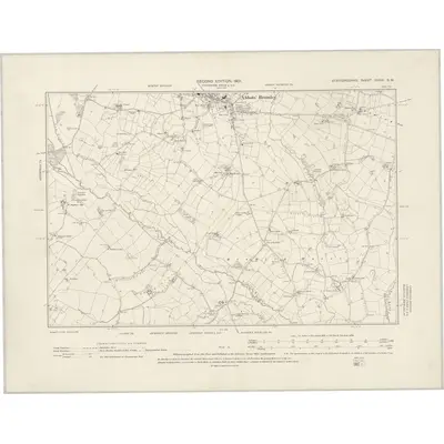 1900 Map of Staffordshire XXXIX.SW, 1901 Print