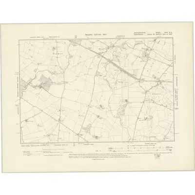 1900 Map of Staffordshire XXXV.NE, 1903 Print