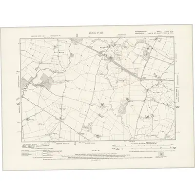 1922 Map of Staffordshire XXXV.NE, 1925 Print