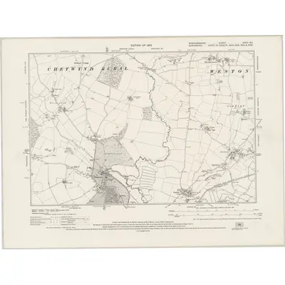 1921 Map of Staffordshire XXXV.SE, 1925 Print