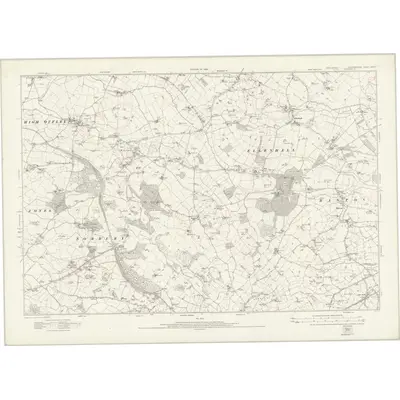 1912 Map of Staffordshire XXXVI, 1925 Print